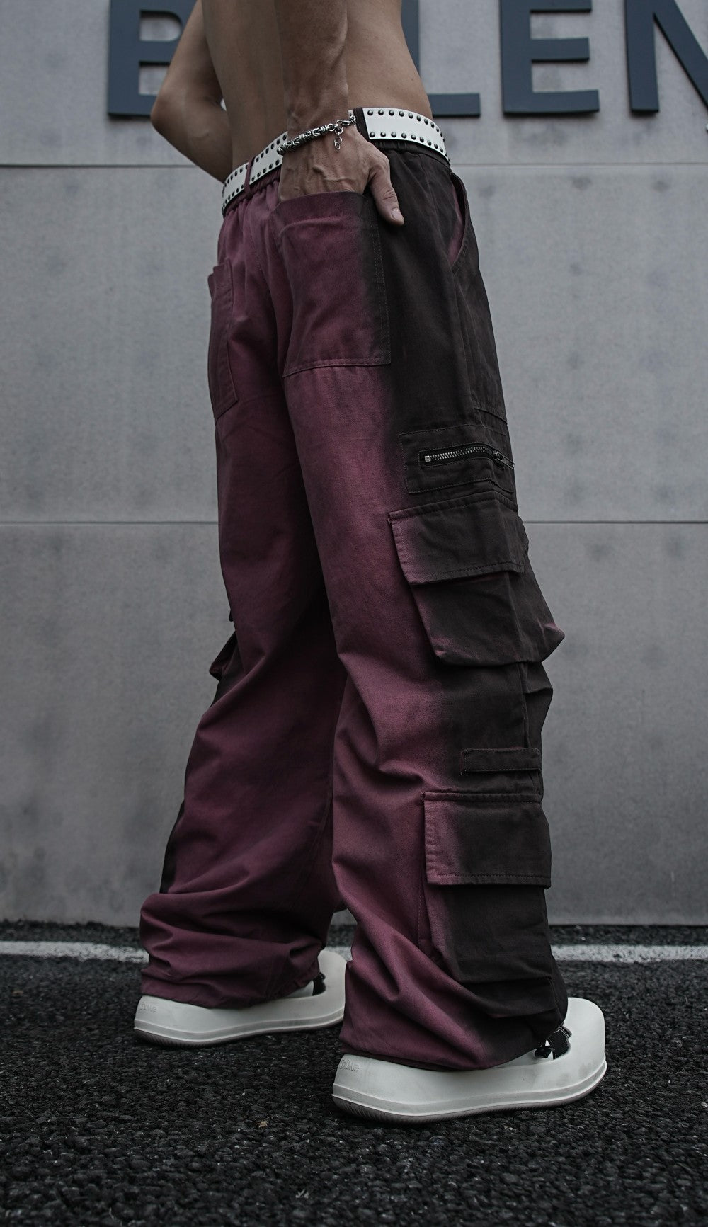 American Retro Wasteland Washed Vintage Multi-Pocket Cargo Pants Unisex Trendy Loose Straight Wide-Leg Casual Long Pants