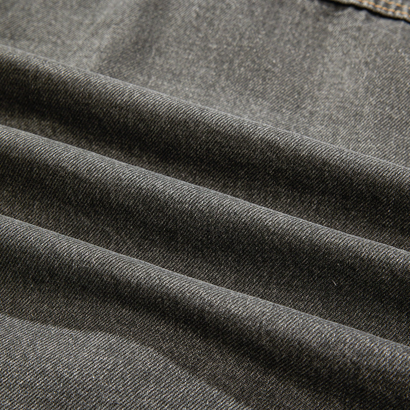 European and American High Street Fashion Trendy Brand Workwear Denim Jacket for Men2024Spring and Autumn Plus Size High-End Stylish Cool Jacket