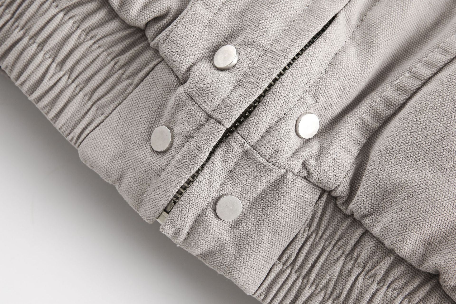 GUOWEAR Pearl Canvas Mountain Eagle Fleece-Lined Jacket American Street Wasteland Style Cotton Coat Men's Fleece-Lined Thickened Jacket