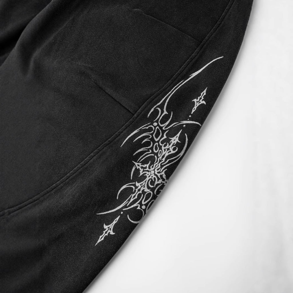 American Retro Hand-painted Gradient Embroidery Sweatpants Unisex Trendy Street Style Loose Straight Casual Pants