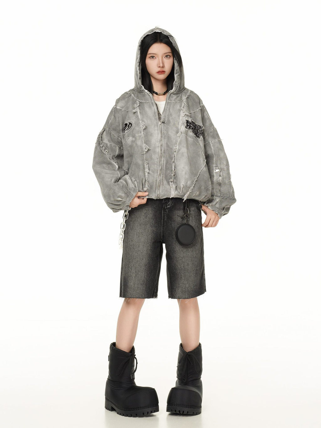 GUO WEAR Wasteland Style National Trend Mottled Vintage Workwear Jacket for Men and Women Winter Cotton Coat Casual Versatile