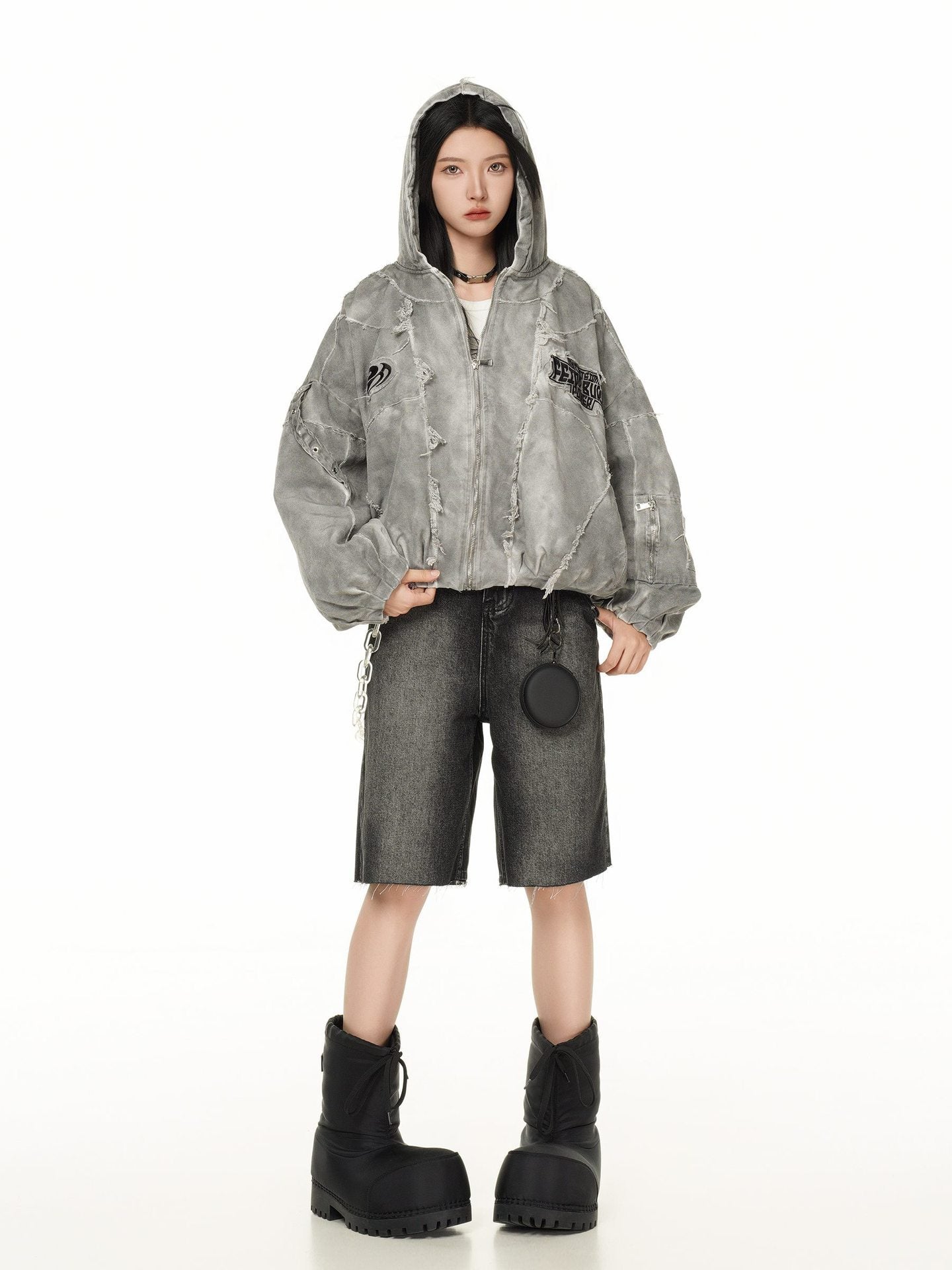 GUO WEAR Wasteland Style National Trend Mottled Vintage Workwear Jacket for Men and Women Winter Cotton Coat Casual Versatile