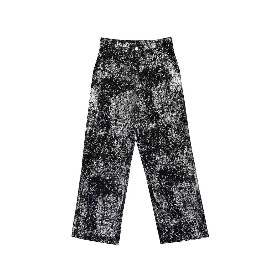 2025New Fashion Suit Trendy Brand Cool Street Style Short Jacket Wide-Leg Pants Casual Two-Piece Set for Men