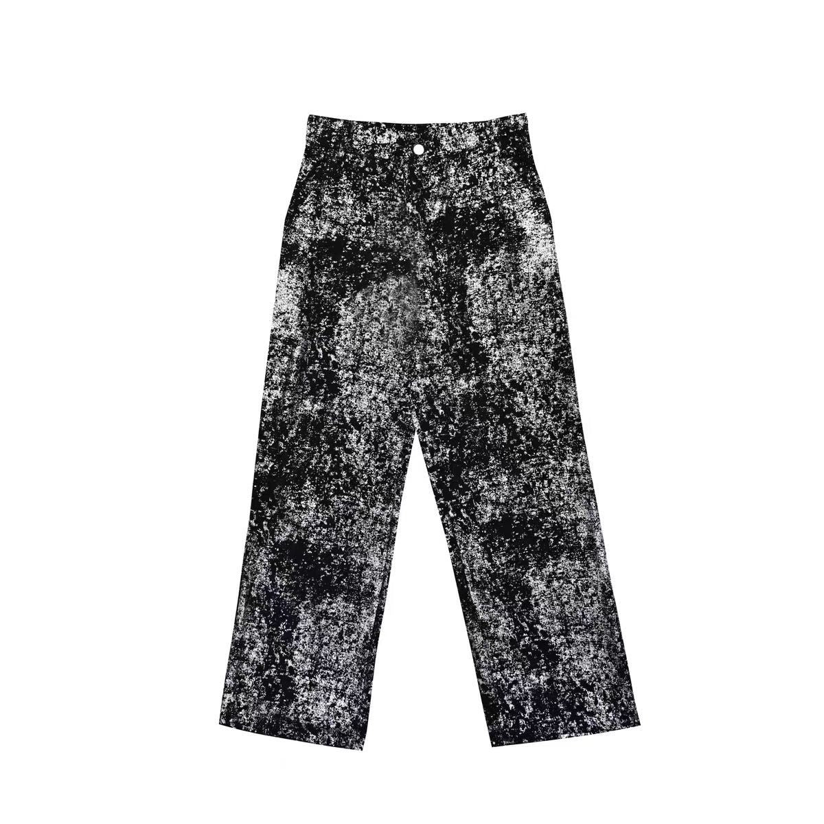 2025New Fashion Suit Trendy Brand Cool Street Style Short Jacket Wide-Leg Pants Casual Two-Piece Set for Men