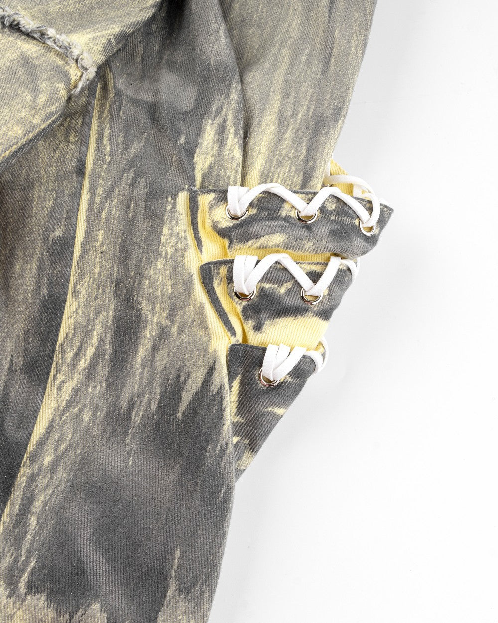 2025Autumn American High Street Heavy Craft Hand-painted Denim Jacket for Men and Women Retro Street Distressed Washed Jeans