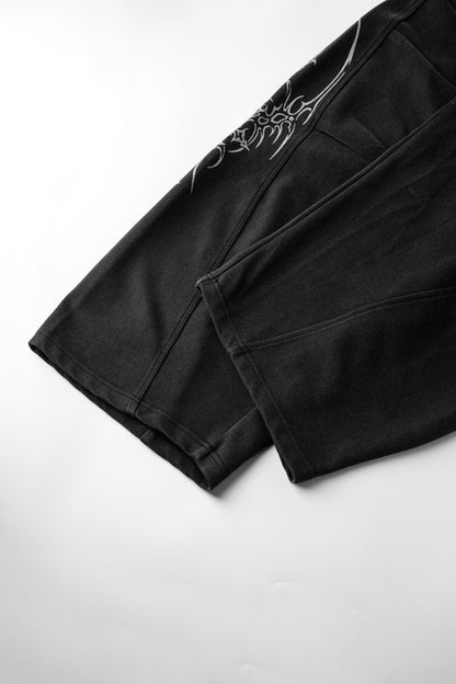 American Retro Hand-painted Gradient Embroidery Sweatpants Unisex Trendy Street Style Loose Straight Casual Pants