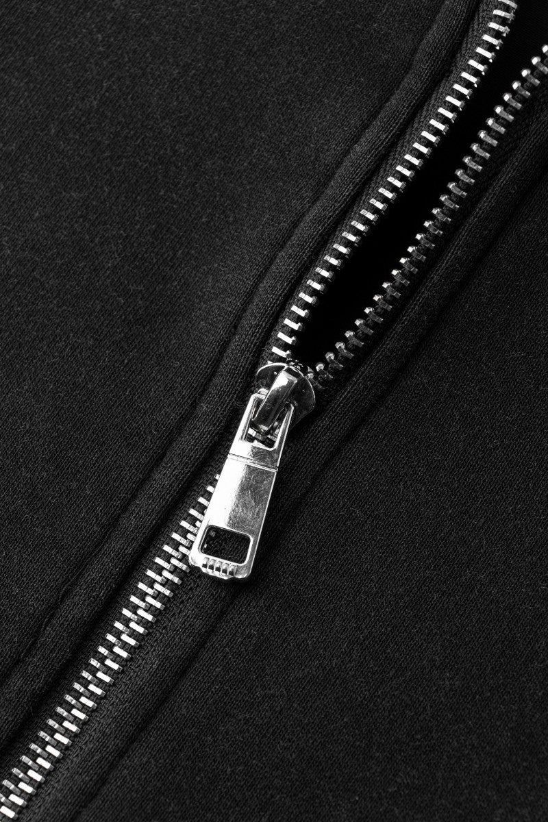 European and American High Street Dark Style Embroidered Hooded Zipper Sweatshirt for Men Spring and Autumn Trendy Brand Street Retro Loose Jacket ins