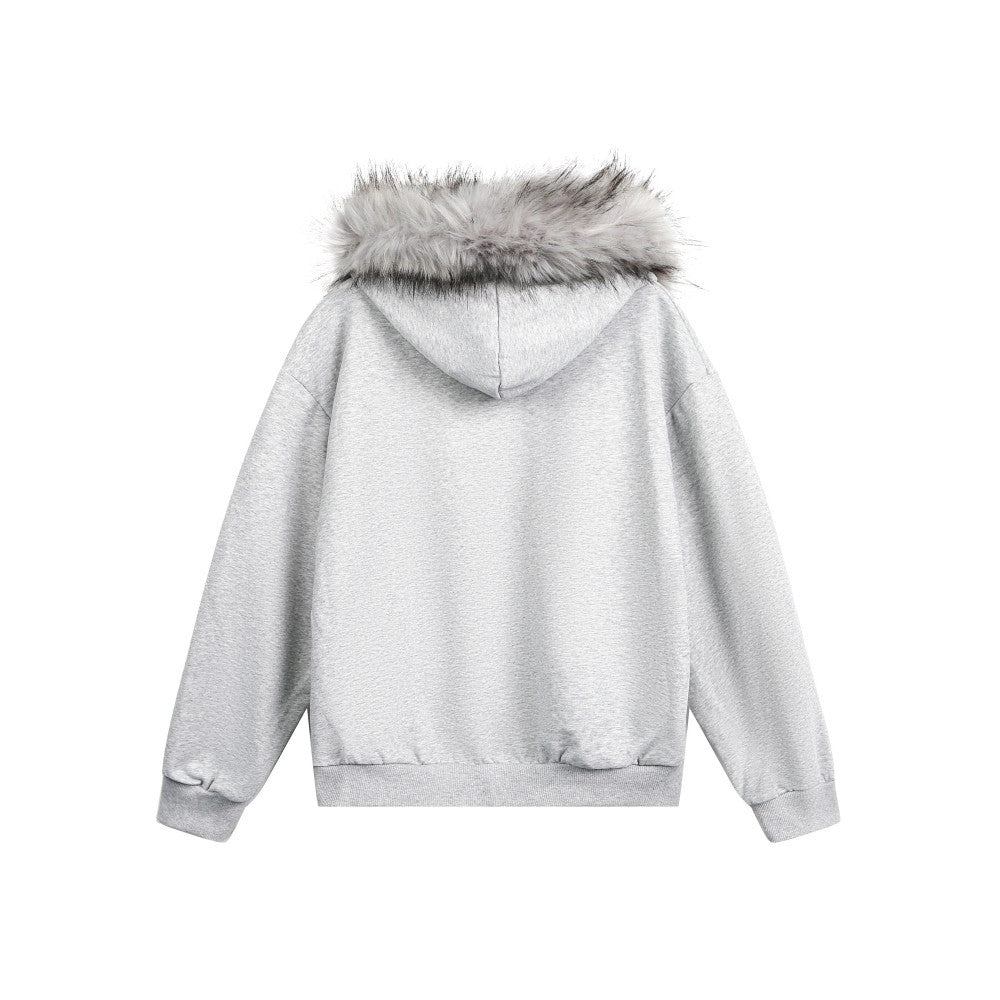 European and American Style Autumn Winter Fleece Hat Sweatshirt Hip Hop Printed Pattern Pullover Hoodie Street Fashion y2k Coat