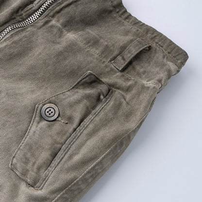 High Waist Diagonal Zipper Cargo Pants Loose Straight Casual Pants Trendy Brand Versatile Long Pants Leg-Lengthening Loose Comfortable