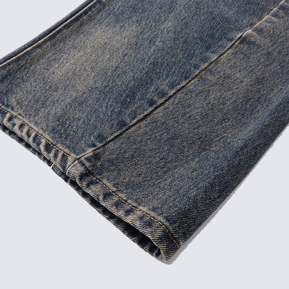 Washed High Waist Loose Jeans Unisex Trendy Casual Straight Wide Leg Pants Autumn Winter Versatile Long Washed Vintage