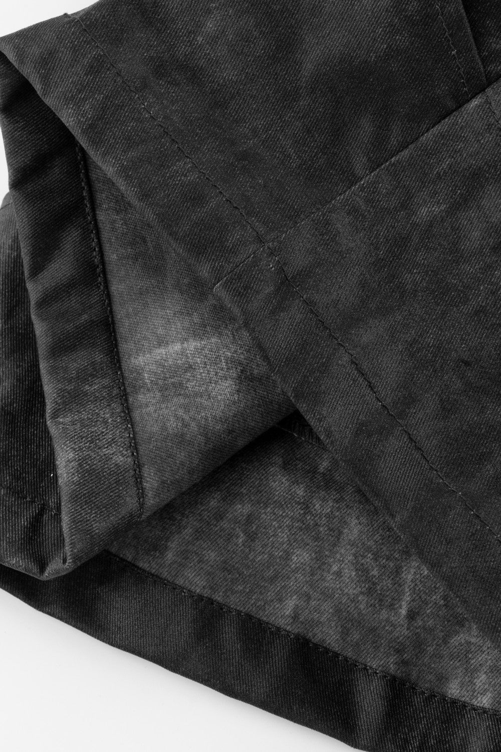 Dark Heavy Industry Structure Double Layer Structure Spliced Wide Leg Loose Frayed Tassel Distressed Jeans