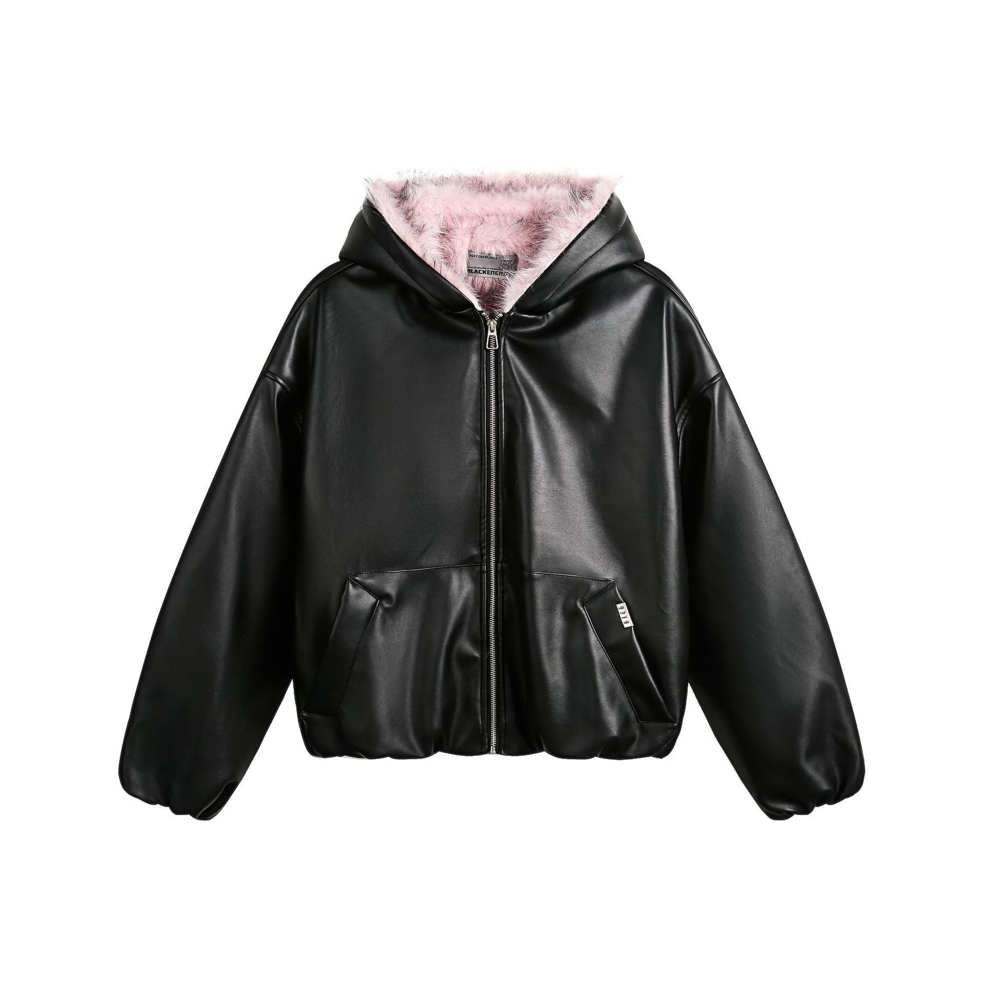 National Trend American Retro PU Padded Cotton Thickened Fur Collar Hooded Cotton Jacket Men's Winter Loose Versatile Cotton Coat