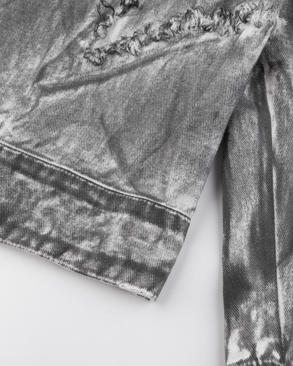 2025Autumn American High Street Heavy Craft Hand-painted Denim Jacket for Men and Women Retro Street Distressed Washed Jeans