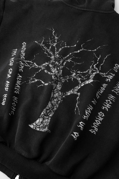 European and American High Street Dark Style Embroidered Hooded Zipper Sweatshirt for Men Spring and Autumn Trendy Brand Street Retro Loose Jacket ins