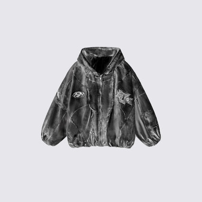 GUO WEAR Wasteland Style National Trend Mottled Vintage Workwear Jacket for Men and Women Winter Cotton Coat Casual Versatile