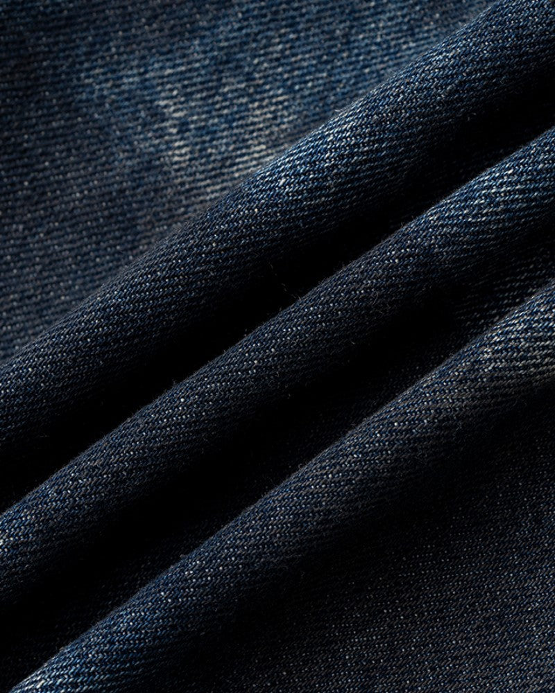 High-End European Version Spring Summer Men's Jeans Slim Straight Stretch Washed Ripped Wide-Leg Men's Pants