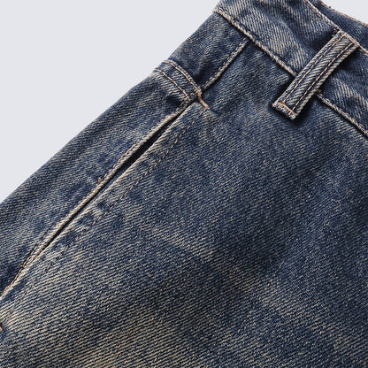 Washed High Waist Loose Jeans Unisex Trendy Casual Straight Wide Leg Pants Autumn Winter Versatile Long Washed Vintage