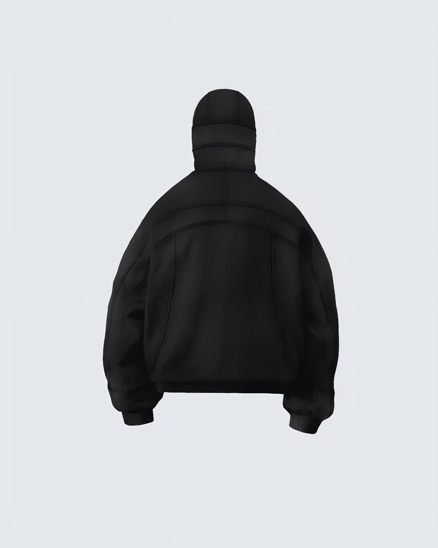 2025European and American Trendy Brand Single Hat Long Zipper Eyelet Hat Design Hooded Zipper Sweatshirt Full Face Men's Style