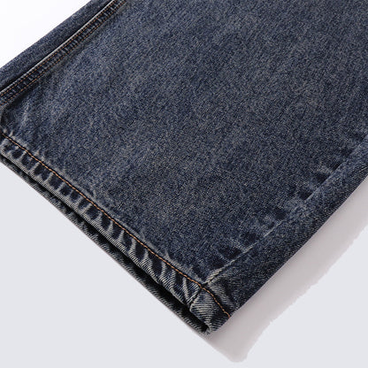 Loose Vintage Washed Jeans Men's straight-leg casual trousers Unique Patchwork Design High-quality Trendy