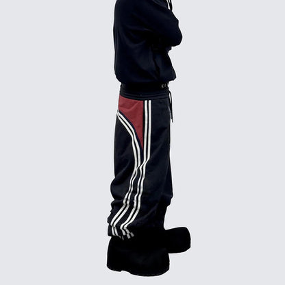 2025Three Stripes American Style Sweatpants Spring Autumn Sports High Street Wide Leg Long Pants Casual Trousers Trendy Versatile