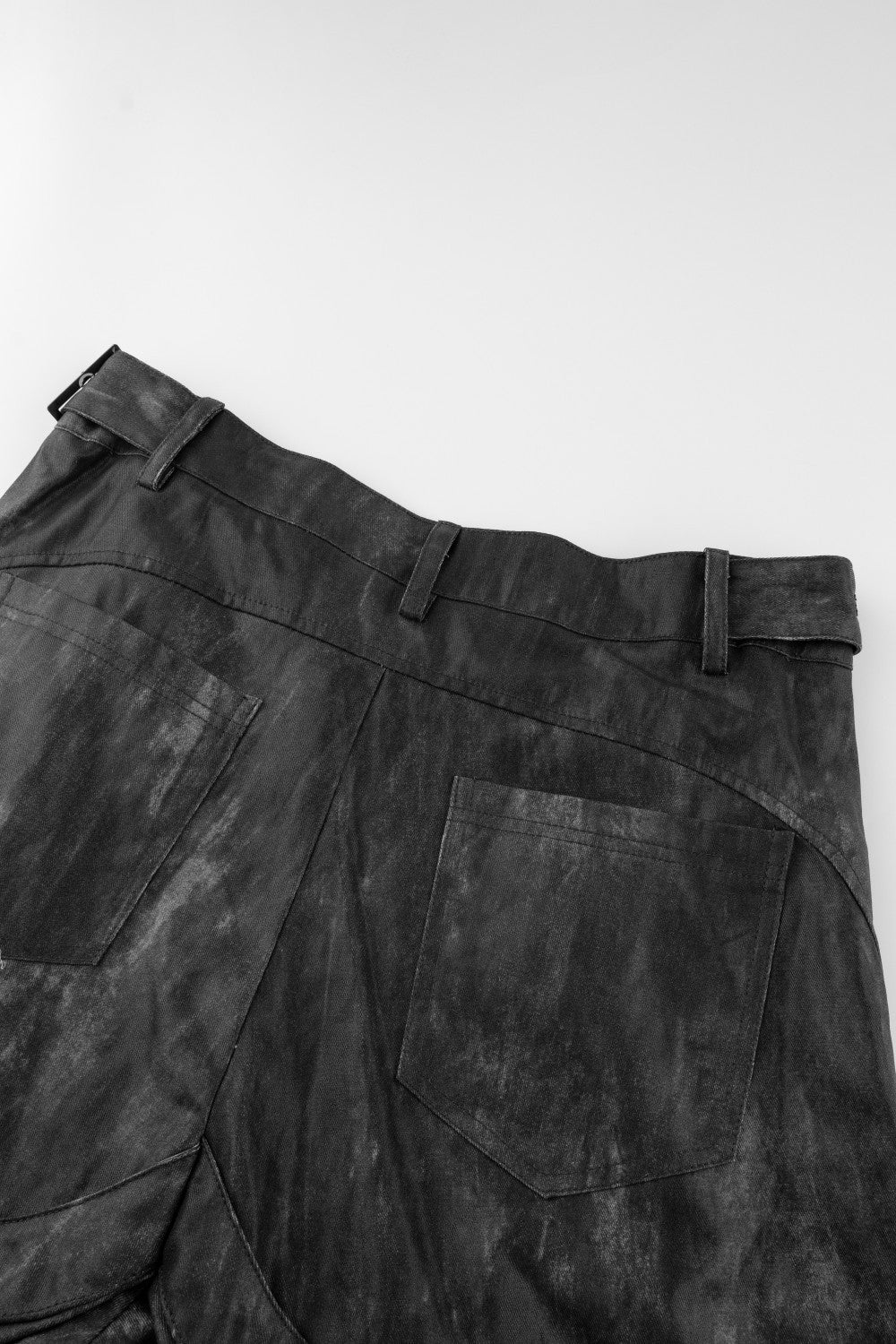 Dark Heavy Industry Structure Double Layer Structure Spliced Wide Leg Loose Frayed Tassel Distressed Jeans