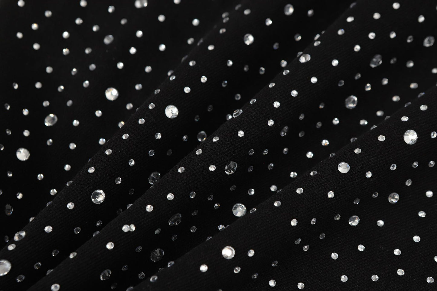 Fashion Versatile Trendy Long Pants Cross-Border Trade Washed American Retro Heavy-Duty Full Diamond Jeans for Men and Women