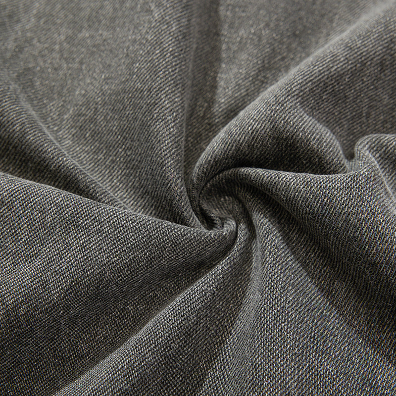 Distressed Jeans Loose Wide-Leg Straight Trendy Beggar Style Slimming High Street Design Niche Long Pants High Street Style