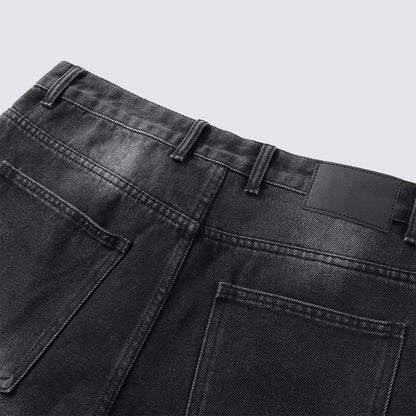 High Waist Loose Straight Jeans for Women Vintage Washed Design Autumn Winter New Casual Pants Distressed Slightly Stretchy