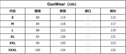 American Retro Washed Vintage Design Pocket Cargo Stacked Wide-Leg Straight Jeans