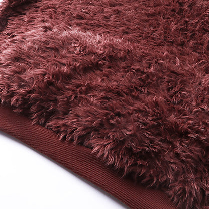 Plush Hooded Jacket Warm Loose Unisex Sweatshirt Trendy Versatile Autumn Winter European Style Couple Style