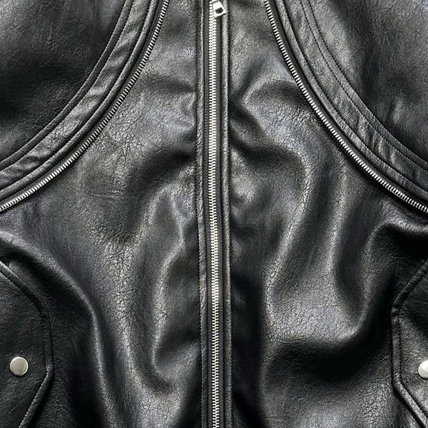 Heavy-duty Retro Designer Leather Flight Jacket Men's Street Trend Loose Jacket Workwear Windproof
