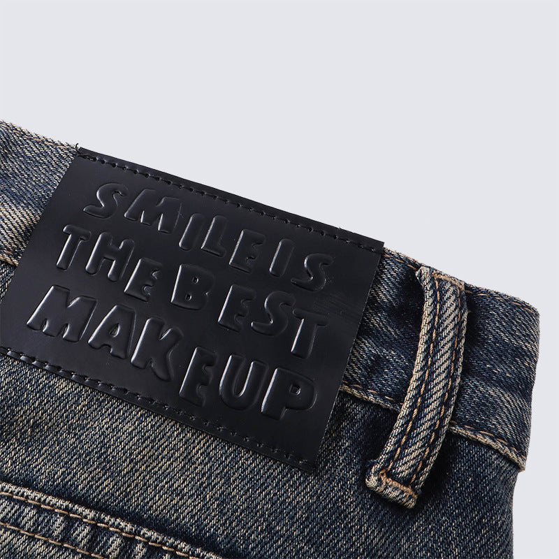 Washed High Waist Loose Jeans Unisex Trendy Casual Straight Wide Leg Pants Autumn Winter Versatile Long Washed Vintage