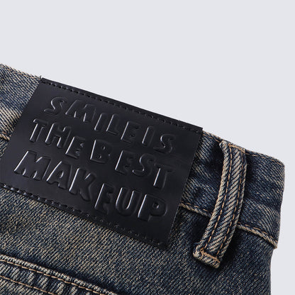 Washed High Waist Loose Jeans Unisex Trendy Casual Straight Wide Leg Pants Autumn Winter Versatile Long Washed Vintage